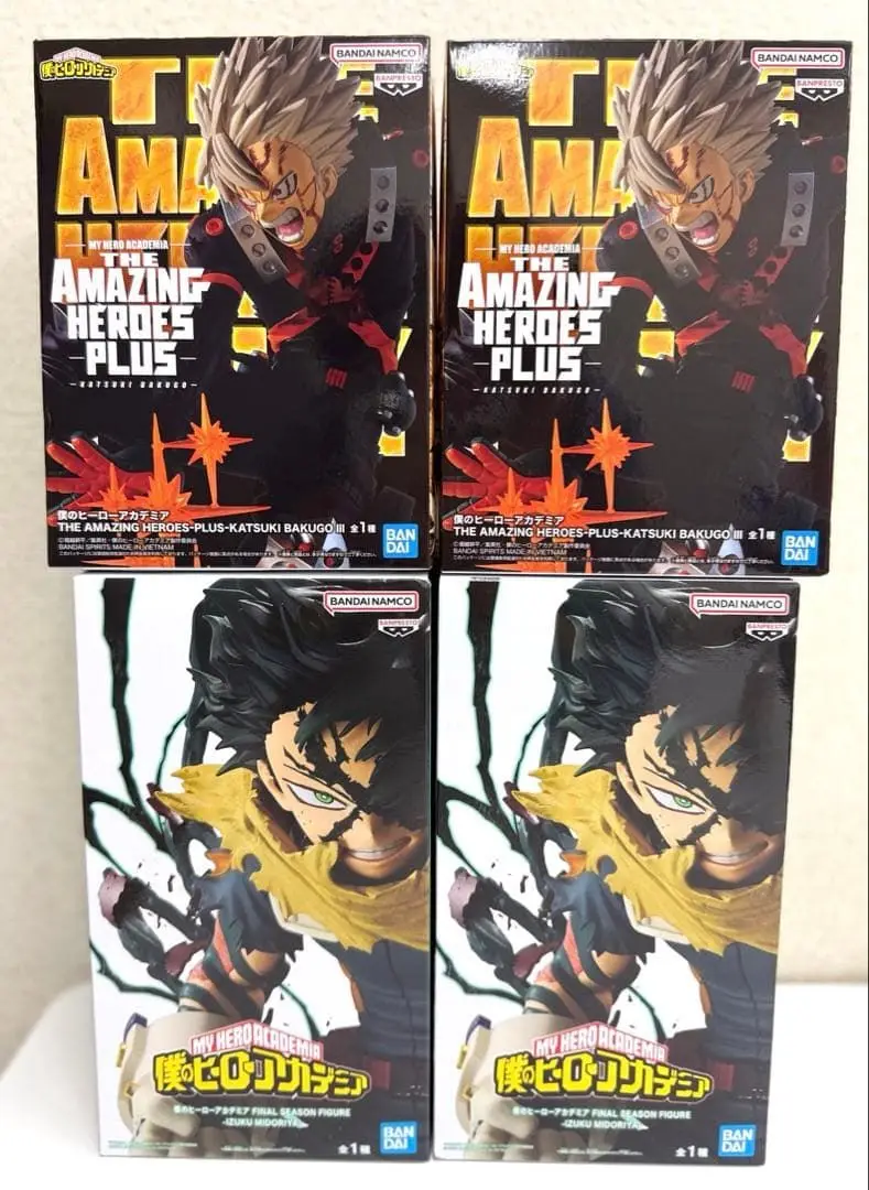 بانداي بطلي الأكاديمية الأبطال المذهلة-PLUS-KATSUKI BAKUGO 3 مجسم الموسم النهائي-IZUKU MIDORIYA لعبة معبأة أصلية