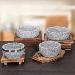 Natural Stone Pot Korean Cuisine Special Stone Bowl High Temperature Resistant Bibimbap Special Stone Pot Household Tableware