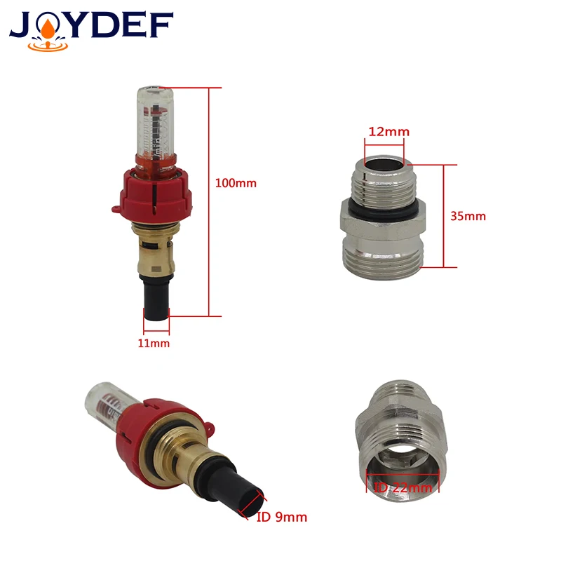 Peças de aquecimento por piso radiante do medidor de fluxo do coletor 1/2" substituição DIY