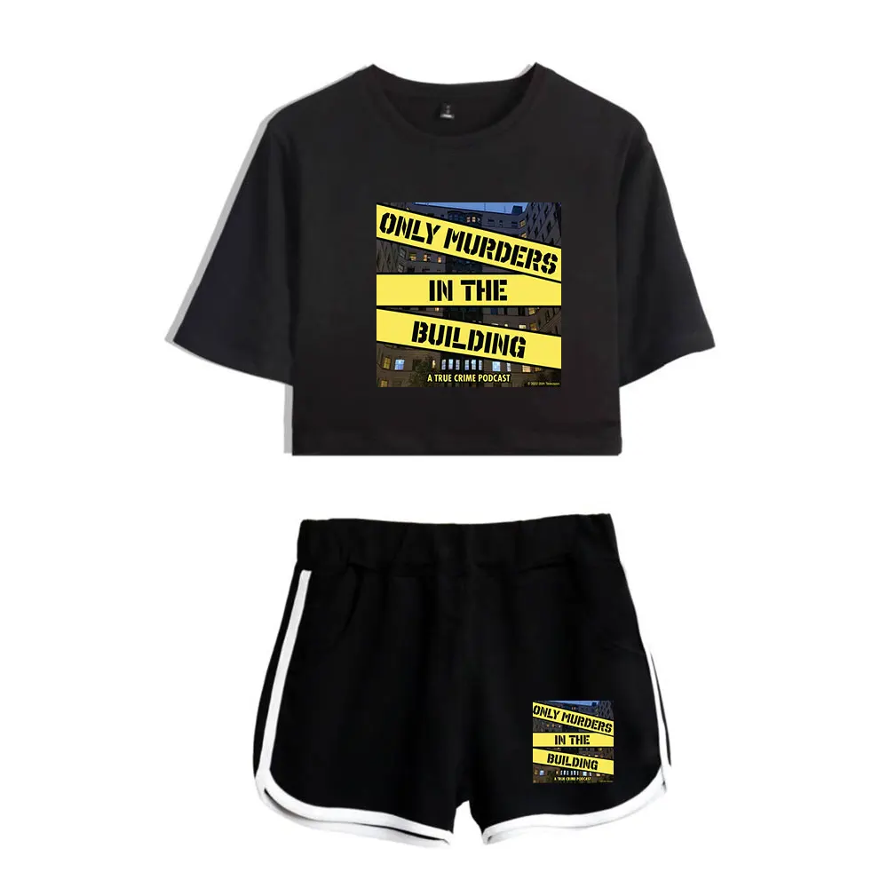 Only Murders in the Building Vintage 90s logo Merch Tops Streetwear Two Piece Set Shorts+Lovely TShirt