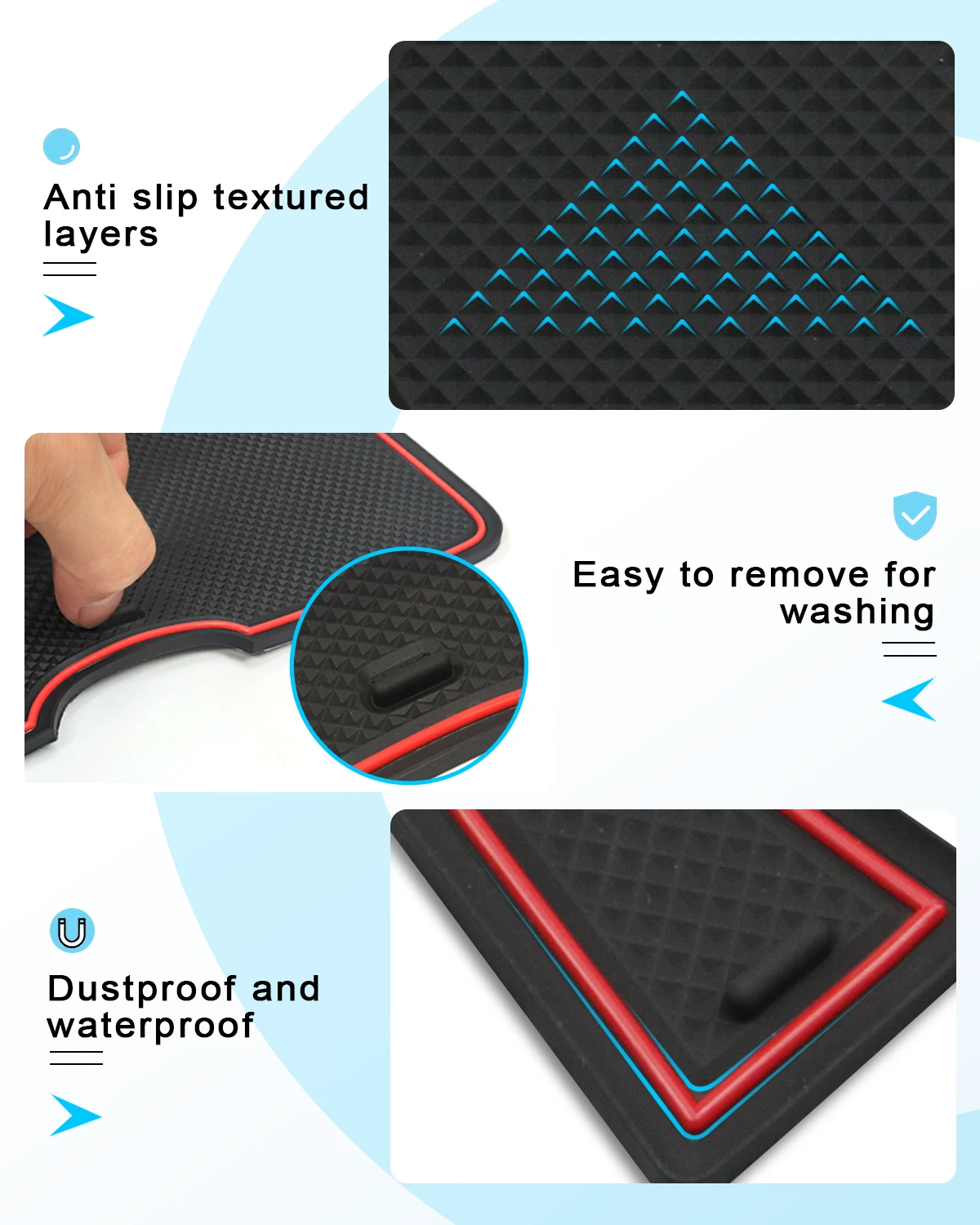 LFOTPP Tür Nut Matte für Renault Rafale E-tech 2024 2025 Auto Anti-Rutsch-Gummi Tor Slot Pad Renault Rafale 2025 Zubehör – Detail 5