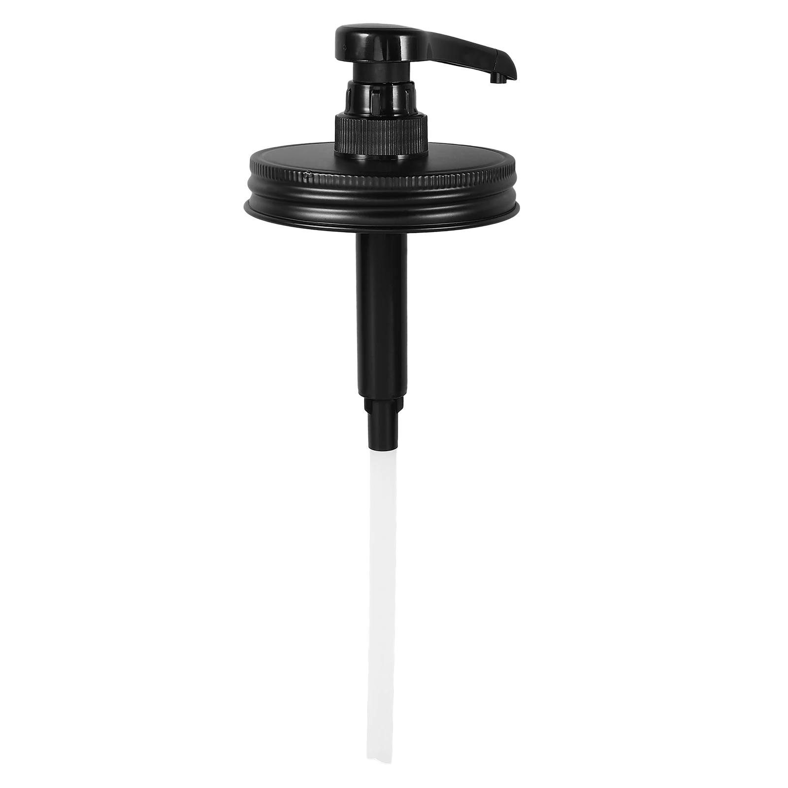

Mason Jar Pump Syrup Dispenser Honey Sauce 86mm Black Steel Press Core Distributor Kitchen Bottle Pumps Replacement