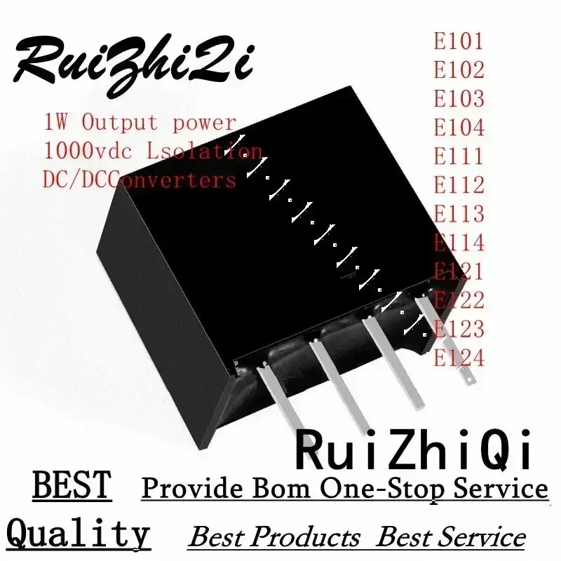 10PCS/LOT E101 E102 E103 E104 E111 E112 E113 E114 E121 E122 E123 E124 1W Output power 1000vdc lsolation DC/DC Converters SIP-4
