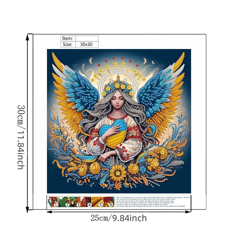 1 DIY Frameless Beauty Pattern Irregular Diamond Painting Set, Suitable for Interior Decoration of Living Room Wall Art