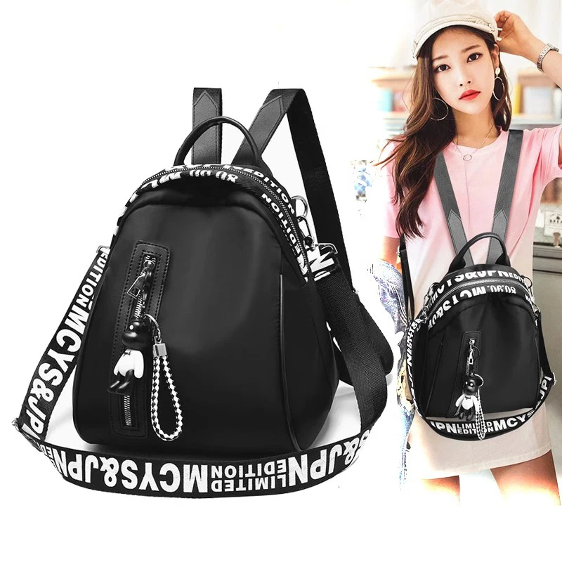 2024 New Korean Fashion Street English Embroidery Women\'s Backpack Casual Versatile Simple Multi functional Travel Backpack