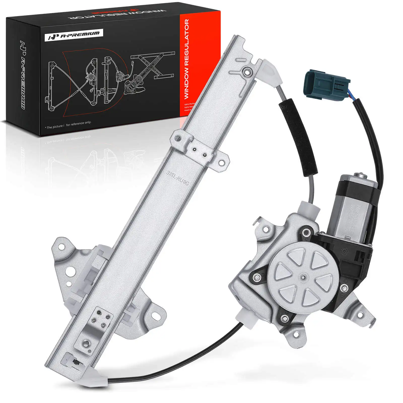 A-Premium Rear Driver Side Power Window Regulator with 2pins Motor for Nissan Altima 2007-2012
