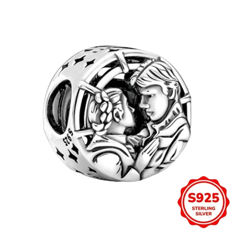 Star Wars 925 Sterling Silber Schattenkrieger Charm Helm Kriegsroboter Perlen Passend für Original Damen Armband Anhänger DIY Schmuck Geschenke