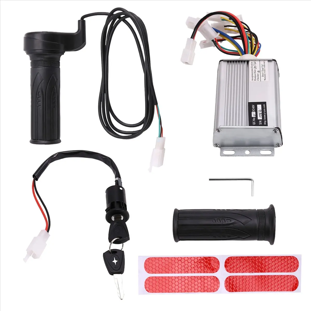 Welcome Deal~48V 1000W Electric Scooter Brush Controller+Throttle+Accelerator+Lock Kit for Electric Bike/Electric Scooter