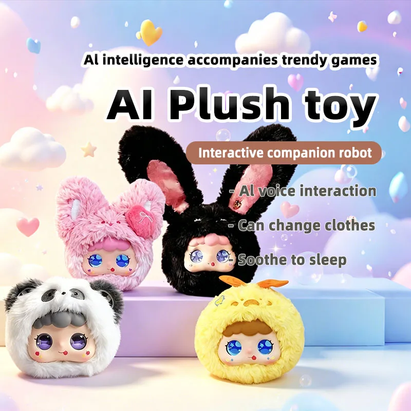 AI intelligent plush voice dialogue robot can speak, electronic pendant small and portable design