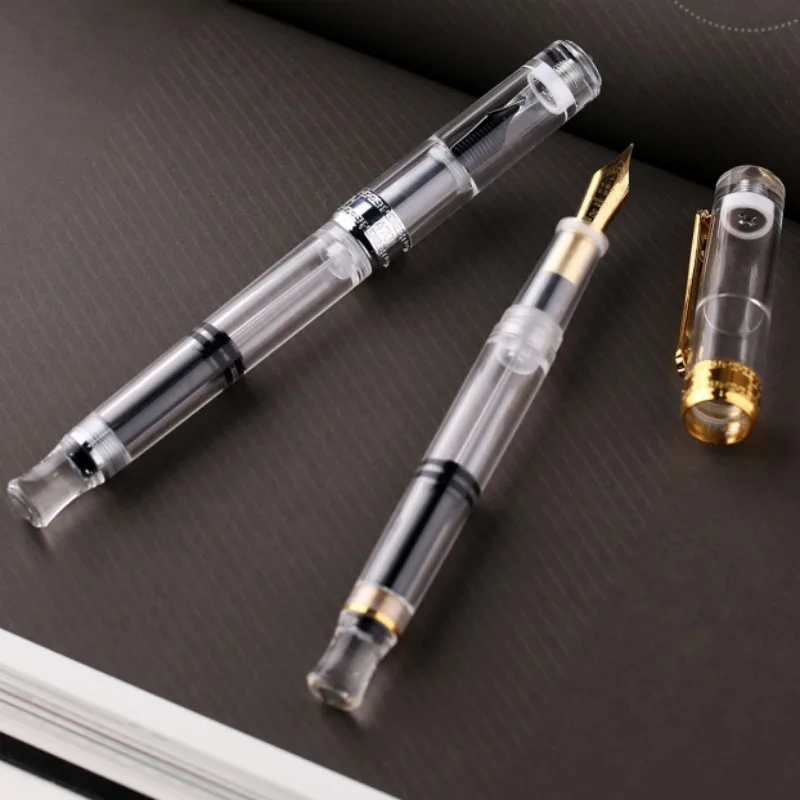 PENBBS 470 Fountain Pen Pulling Vacuum for Inking Large Capacity Acrylic F/M Bright Nib Pen Business Writing Office Stationery