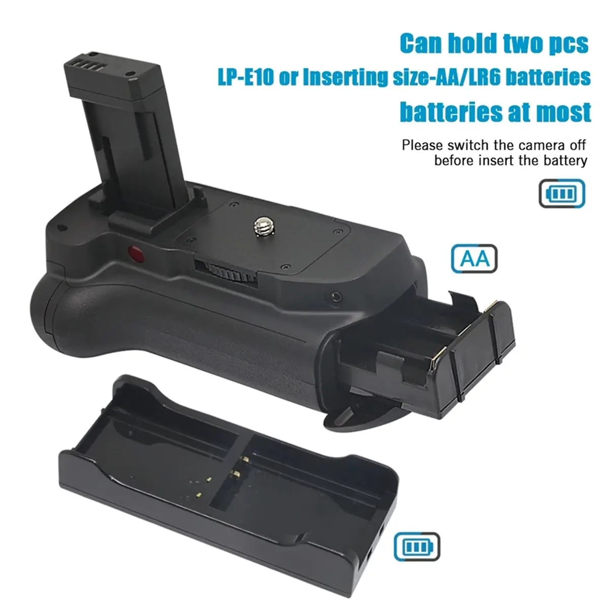 【MUST-HAVE LIST】 -1300D Vertical Battery Grip for 1100D 1200D 1300D 1500D 2000D Rebel T3 T5 T6 T7 Camera for LP-E10 Battery