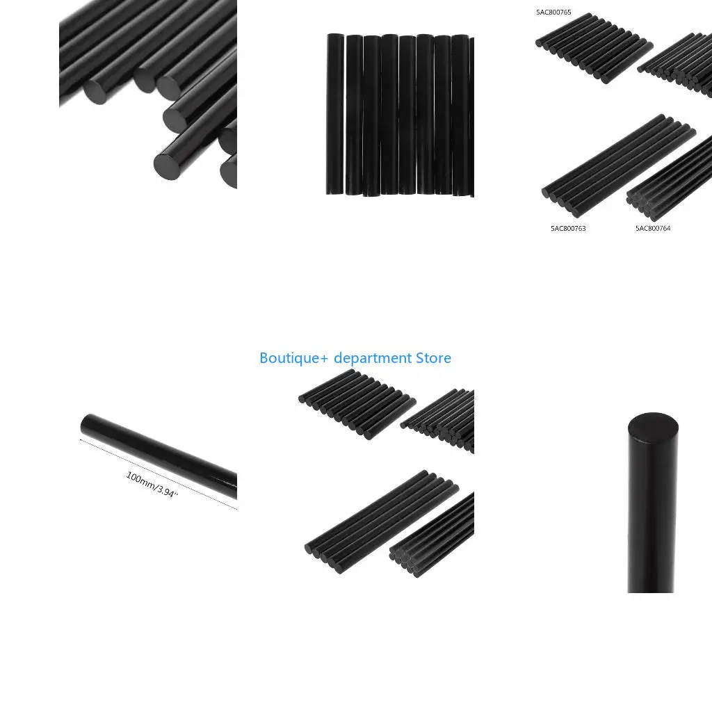 E1PD 10pcs Hot Melt Black High Adhesive 11mm For DIY Craft Toy Repair Tool