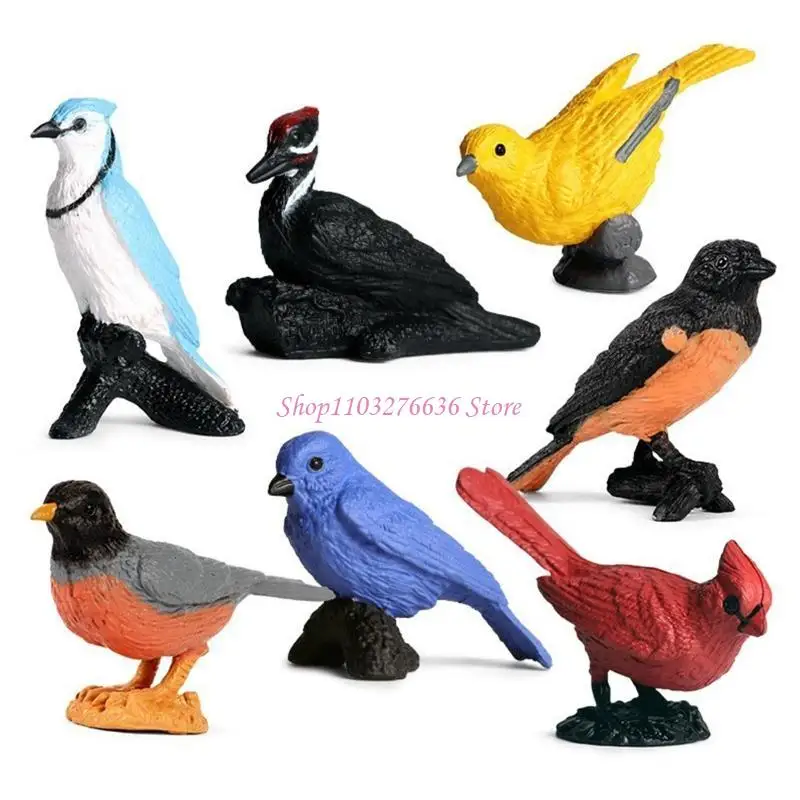 R6FD Kids Trick Toy Plastic Made Realistic Bird Figurines Creative for Age 6+ Kid