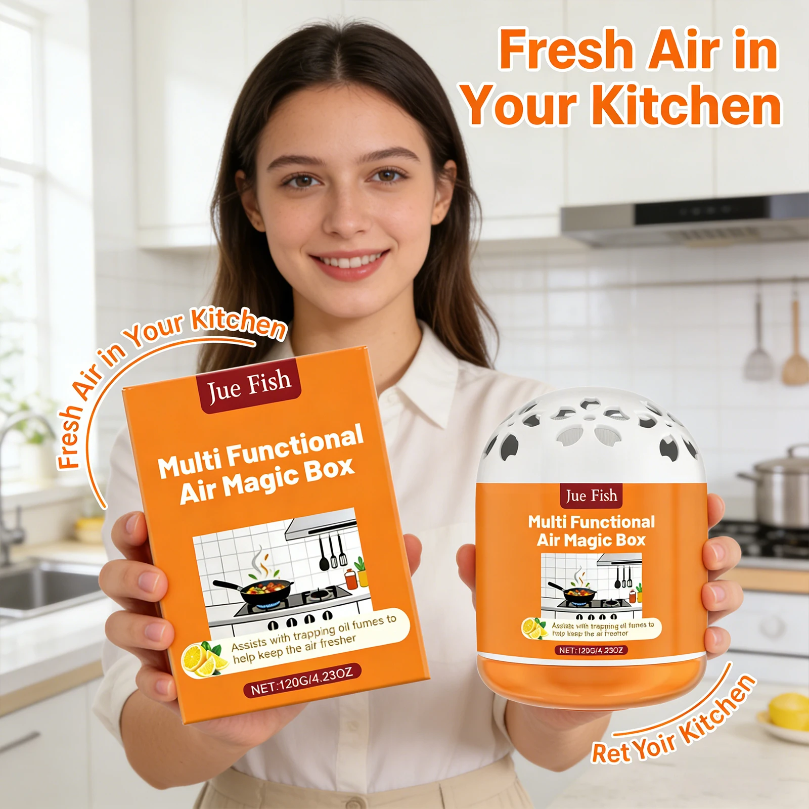 

Многофункциональный освежитель воздуха: поглотитель примесей, улавливатель масляных испарений, очиститель воздуха для кухни с натуральным свежим ароматом