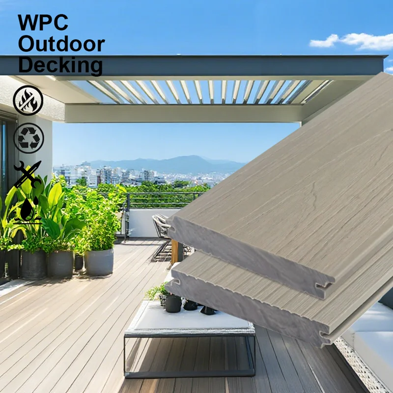 

3D Embossing Normal European Sun-proof Outdoor Exterior High Performance Heat-mitigating Solid Wpc Decking Panel