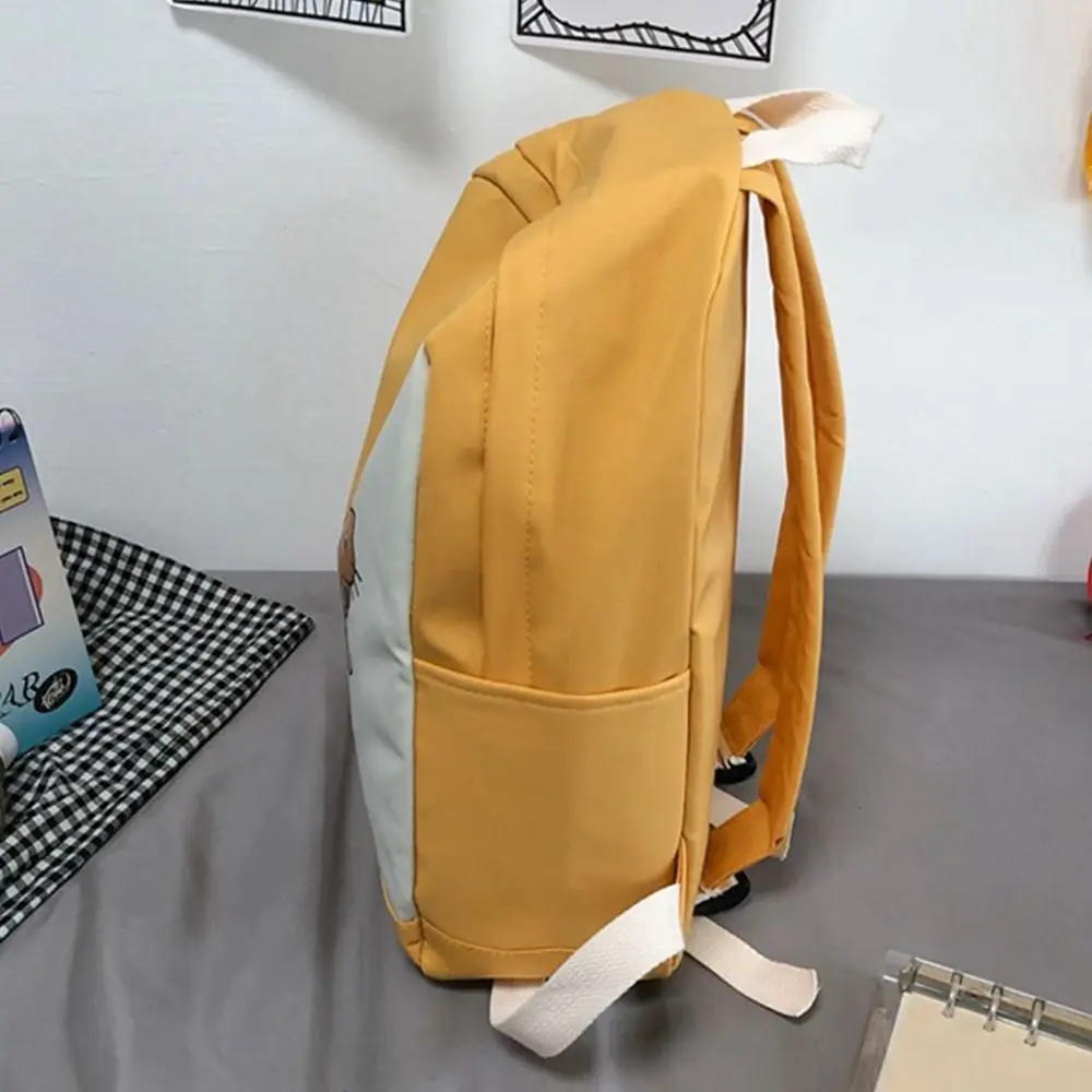 Mochila con estampado de gato para estudiantes, morral escolar de nailon de gran capacidad, impermeable, a la moda