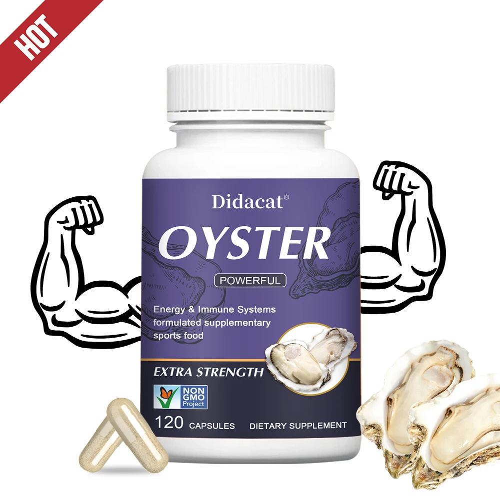 

Oyster Extract - Boosts Athletic Performance, Motivation, Strength, and Immunity, Nutritional Supplement, 120 Capsules