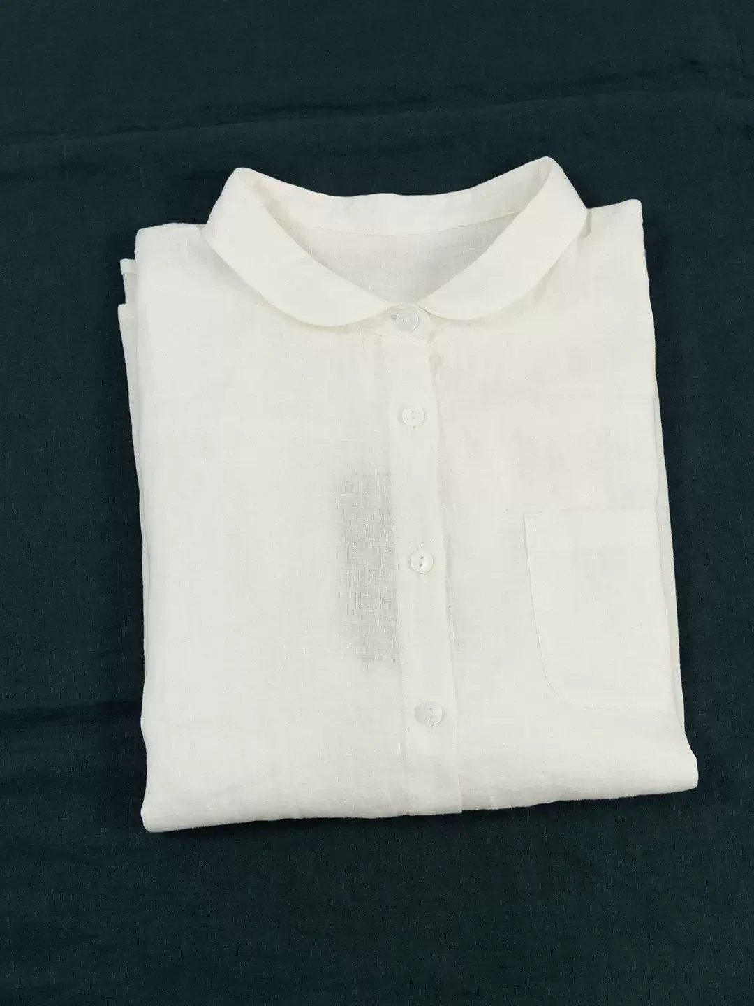 Blusas soltas e confortáveis de tecido natural para mulheres, camisas finas de linho lavadas com água, estoura tudo, 17x21, 104-108cm, verão