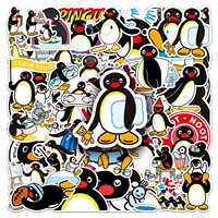 50Pcs Cute Pingu Stickers Pingu DIY Stickers Scrapbooking Phone Luggage Skateboard Waterproof Decals