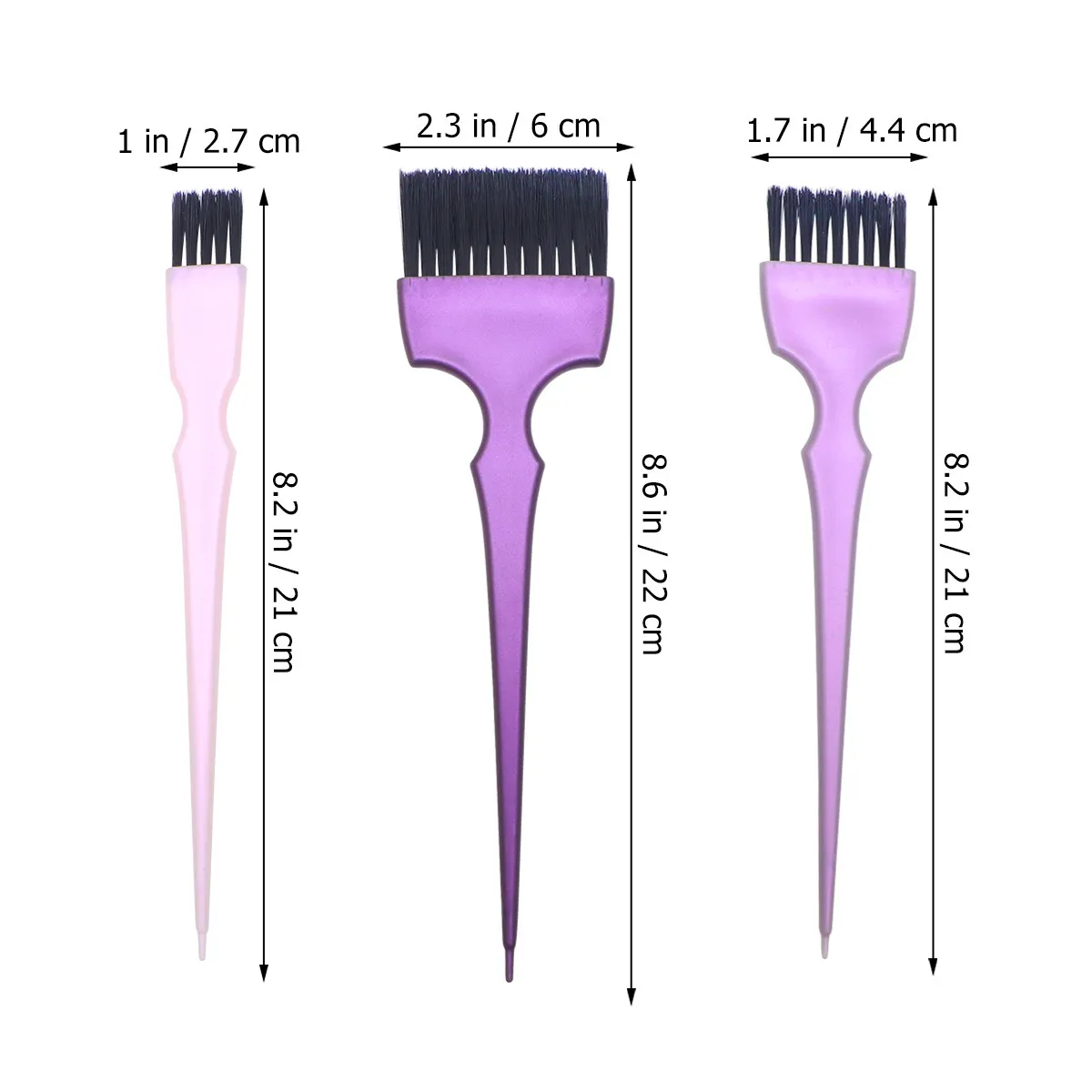 Hair Dye Brush Set 2PCS – Durable Plastic Applicator Brushes for Salon and Home Hair Coloring 3