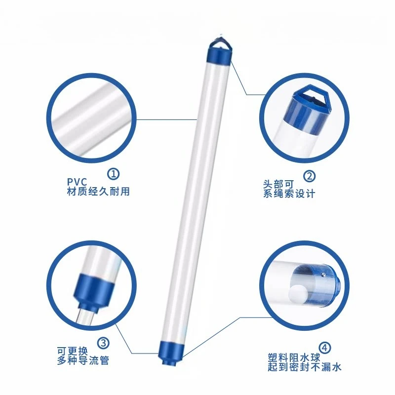 Underground Sampling Tube 1000Ml PVC Bailer Deep Water Sampler With Regulating Low Flow Rate 1pcs