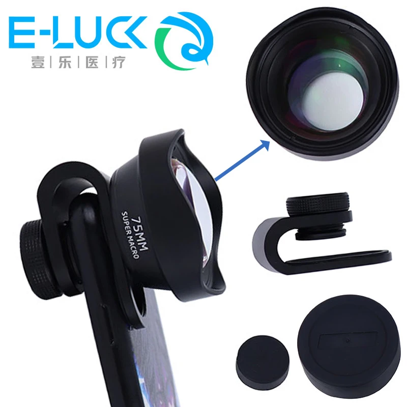 Macro Lens Phone Camera Lens Professional 75MM Thread HD Phone Lens with Clip for iPhone Mobile Phone