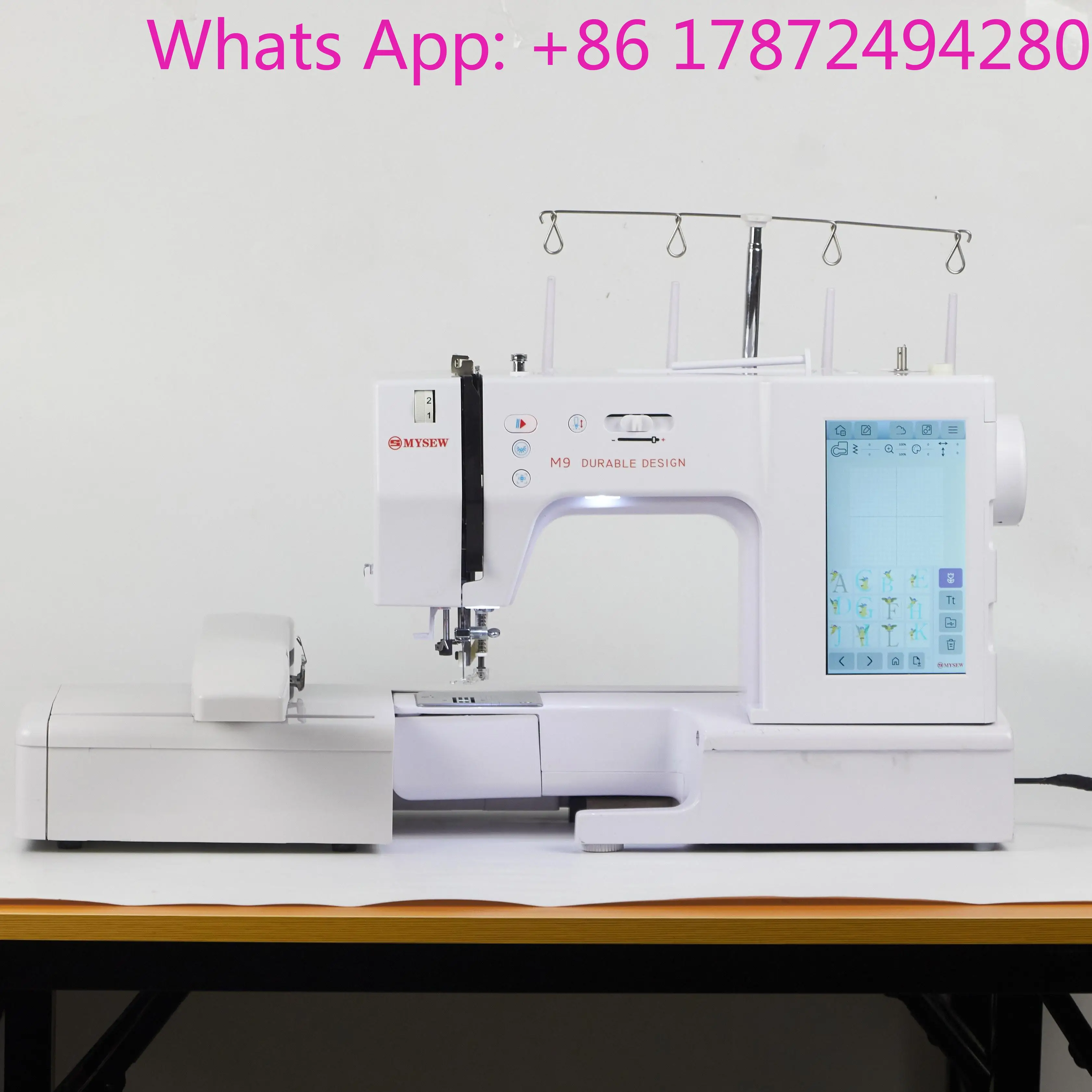 Home Computer Embroidery Machine, M9 High Speed Automatic T-shirt Embroidery Making Machine with Display Screen