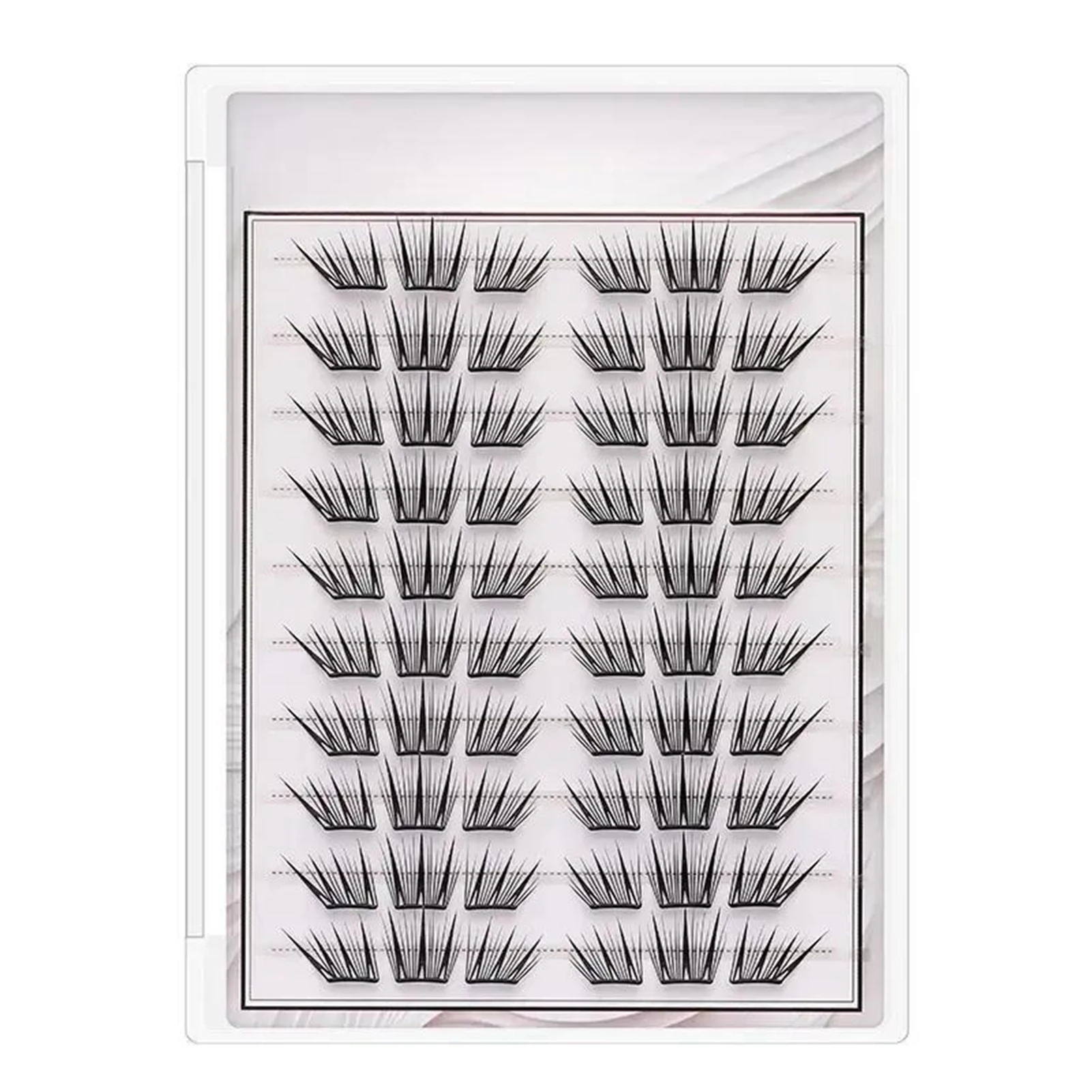 10列つけまつげ、接着剤不要、セルフ接着式、個別クラスターラッシュ、ソフトCカール、初心者向けメイクアップ、まつげエクステ