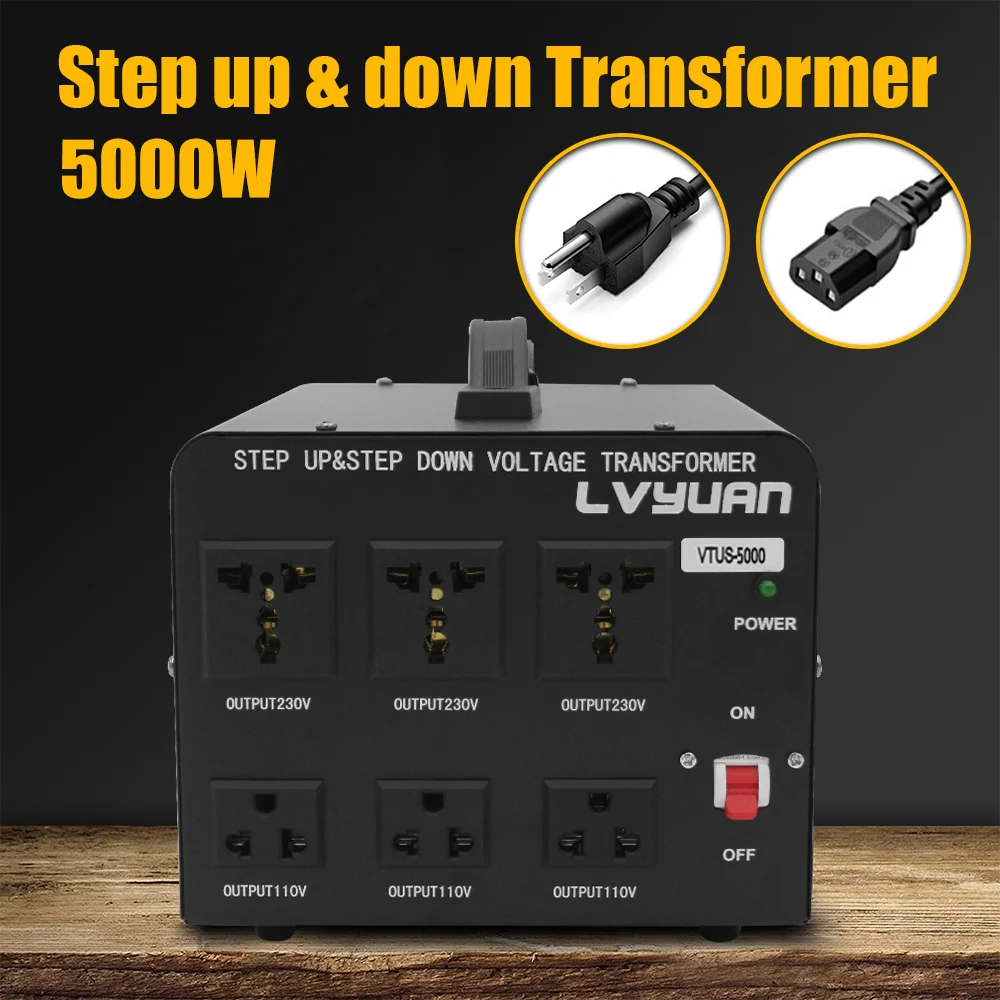 1500W Voltage Transformer AC110V-AC220V Changer Raise/Lower Voltage Japan/US Standard Socket