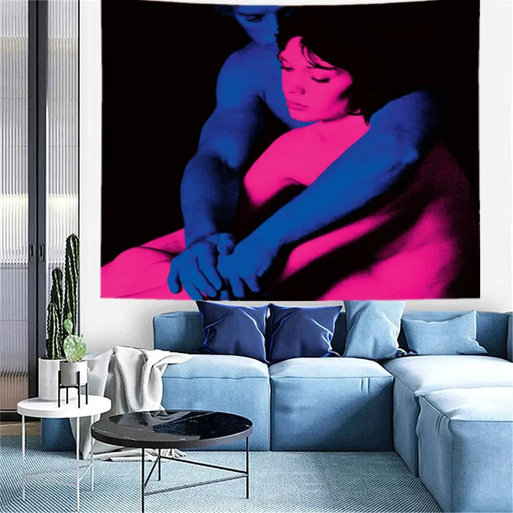 TV Girl Who Really Cares Poster Wall Decor Tapestry Hippie Couple Lover Meme Tapestry Aesthetic Bedroom Decoration Paintings