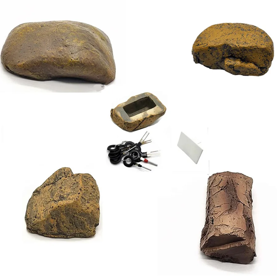 Simulated Stone Key Storage Box Resin Stone Shape Hidden Private Money Key Storage Box Hidden Private Gold Storage Box