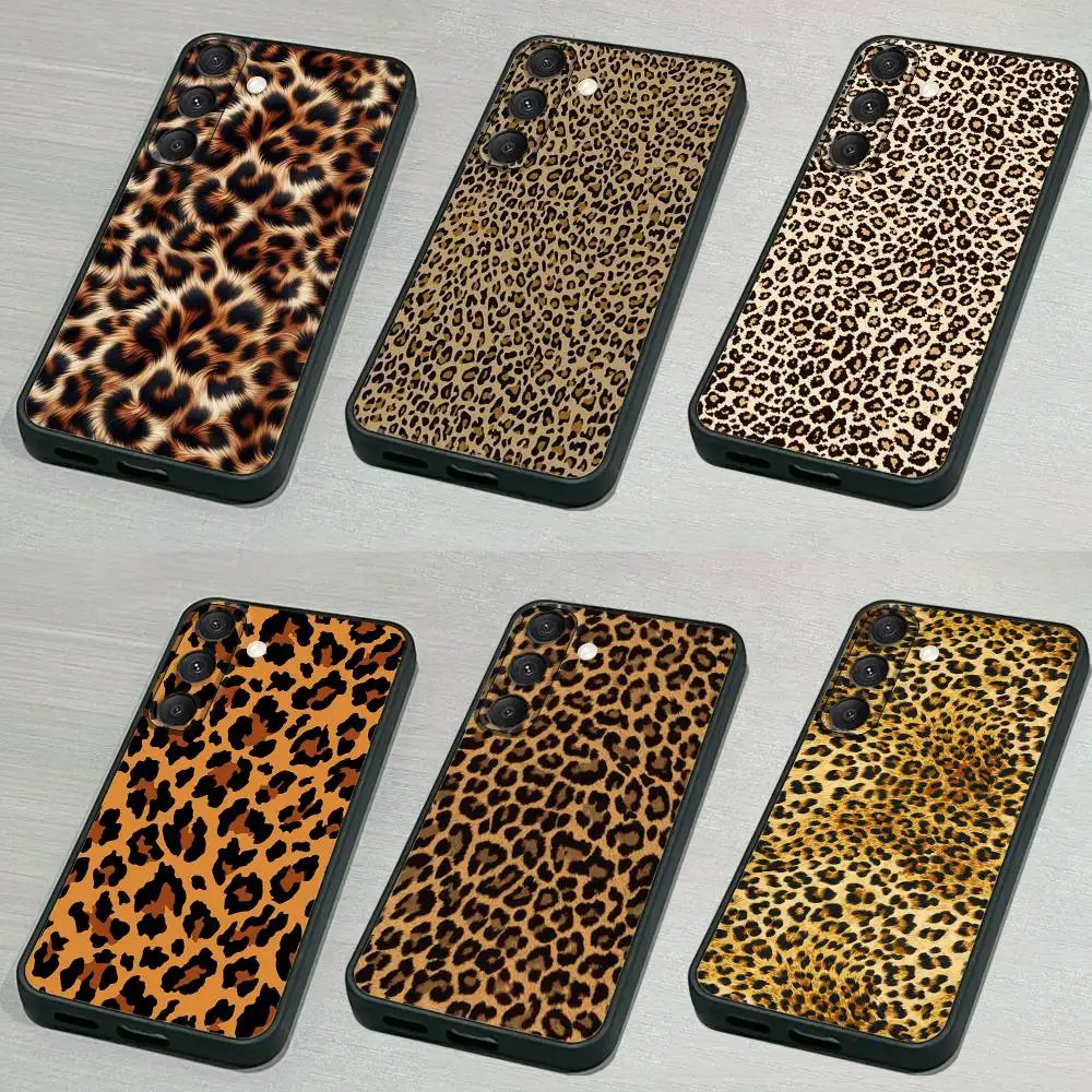 

Leopard P-Pink T-Tiger Phone Case For Samsung S 25,24,23,22,30,21,10,9,Ultra,Plus,Lite,FE,4,5G Black Soft Case