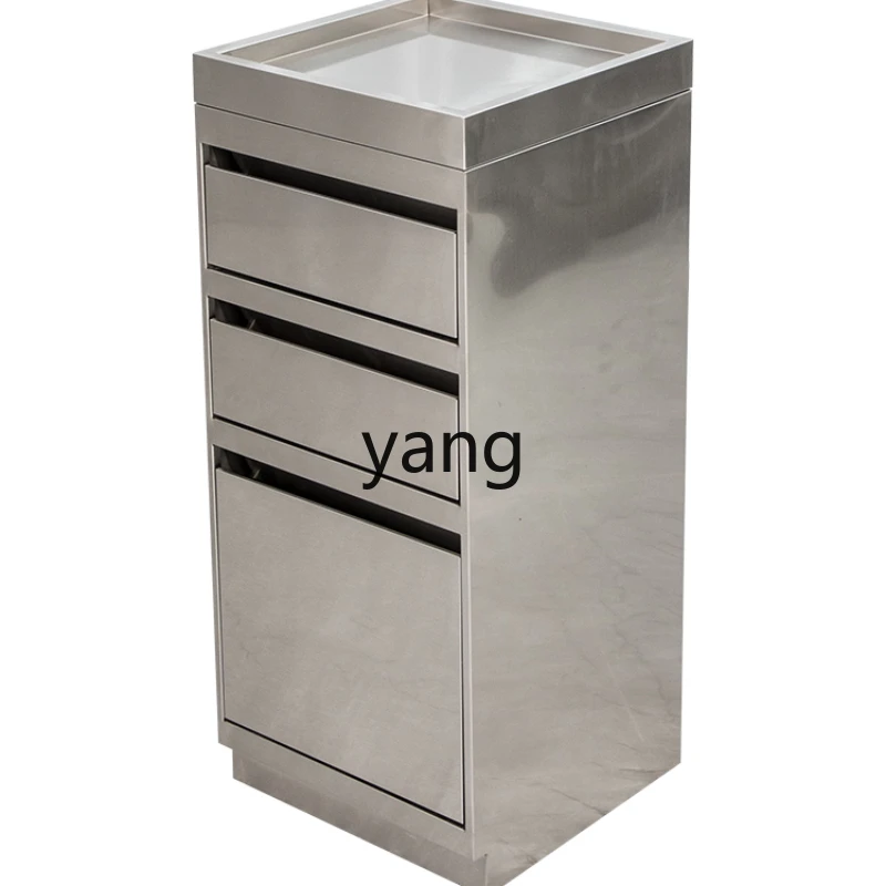 LTT Stainless Steel Barber Shop Cabinet Hair Salon Storage Beauty Salon Tools