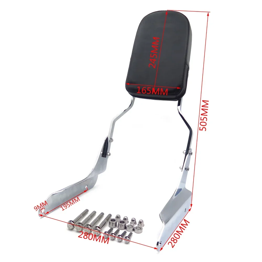 After Sales Motorcycle Flame Backrest Sissy Bar for Honda 1999-2007 VLX600/VT600C