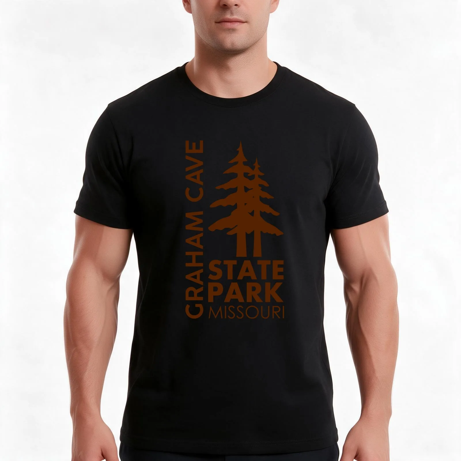 Graham Cave State Park Missouri T-Shirt Summer Casual Cotton Tee Oversized Streetwear Tops Vintage Graphic Print 100% Cotton
