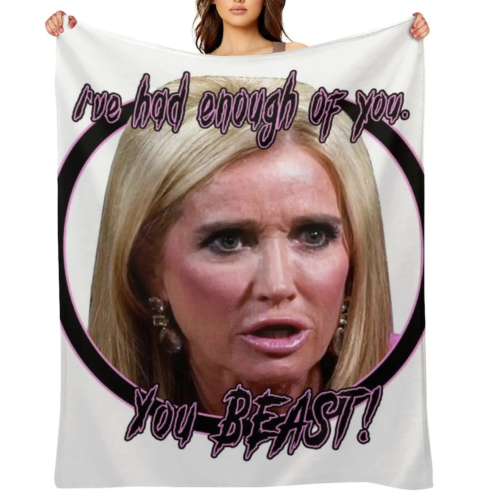 

Kim Richards - You Beast! Throw Blanket Heavy Giant Sofa Bed linens Blankets For Bed Blankets