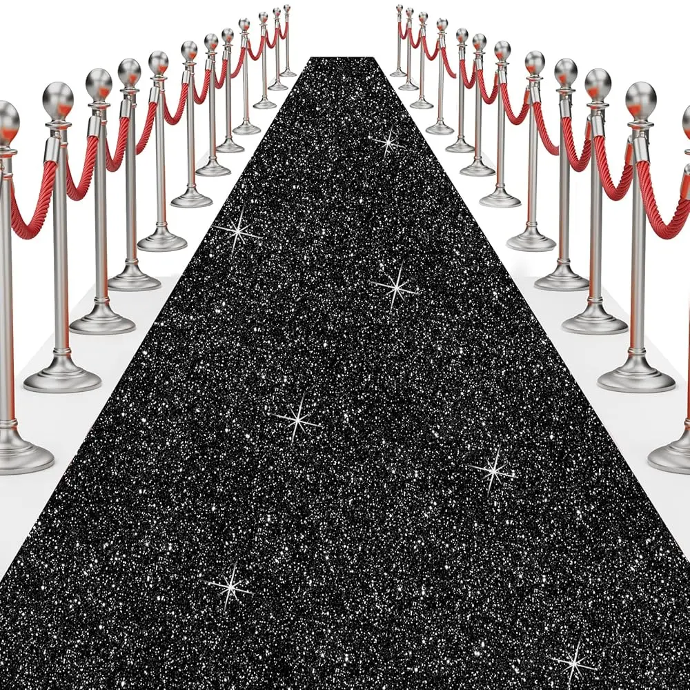 

Блестящая дорожка-ковер для вечеринок 2,6 x 30 футов, из нетканого материала с блестками, ковер-дорожка для мероприятий, дорожка для прохода на свадьбу