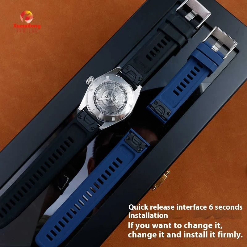 For TAG Heuer watches with Heuer legendary Autavia intelligent sports silicone quick release interface soft rubber men's strap - view 3