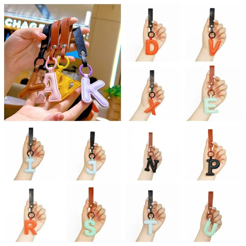 

Keys Organizer PU 26 Letter Key Chain Key Ring Waist Buckle Alphabet Car Key Buckle Business Bag Charms Business Key Holder Gift
