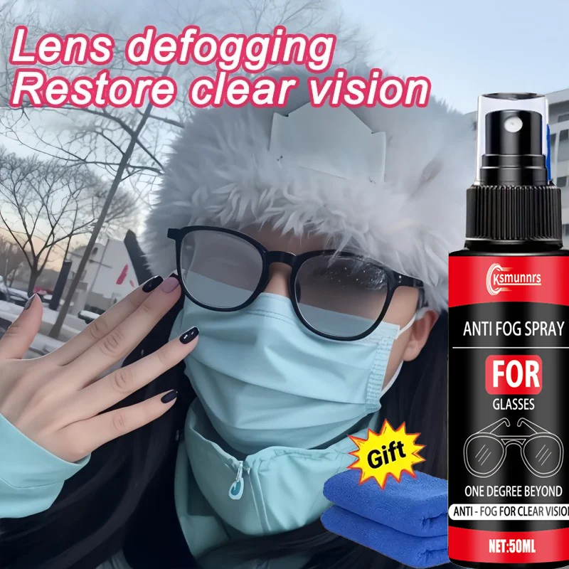 Glasses, Swimming Goggles, Anti Fog And Waterproof Spray, Perfect for Glasses, Car Front Windshield (myopia Glasses, Fashion
