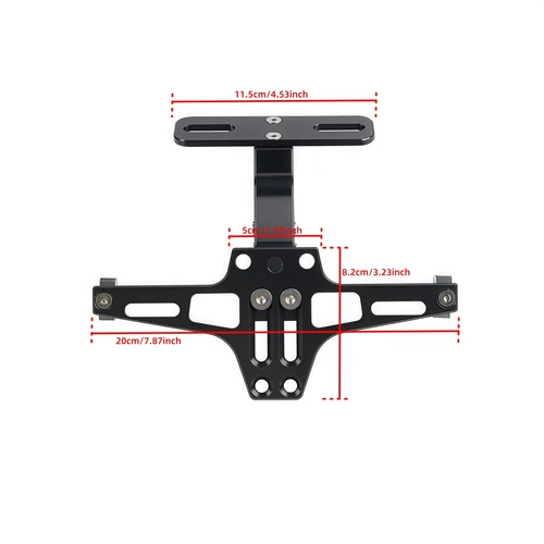 Imagen 2 del producto Soporte para matrícula trasera modificado para motocicleta, soporte para matrícula ajustable Msx, soporte de aleación de aluminio Cnc, soporte para matrícula