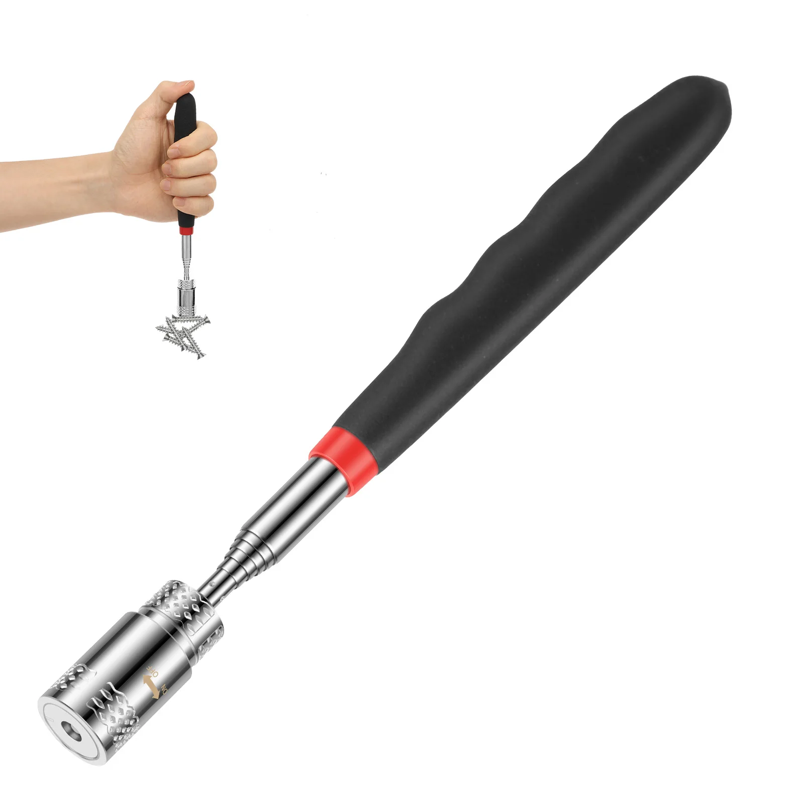 Small Magnetic Telescoping Pickup Tool Extendable Magnet Pickup Stick Portable Magnet Pen for Small Metal Part Screws and Nuts