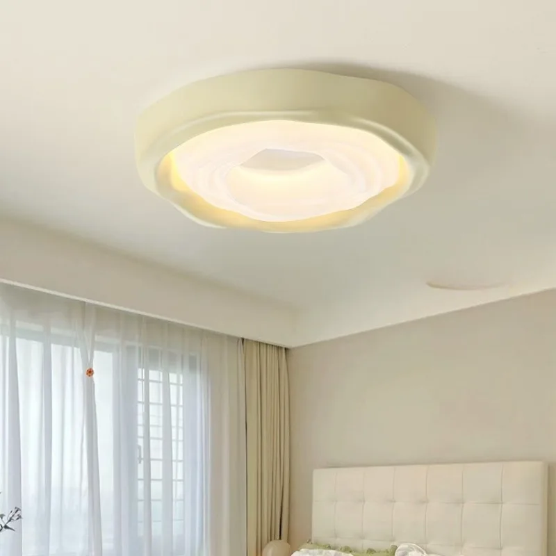 

Cream Style Bedroom Ceiling Lamp Modern Simple Children's Room Master Bedroom Study Parlor Art Decoration LED Lighting Fixture