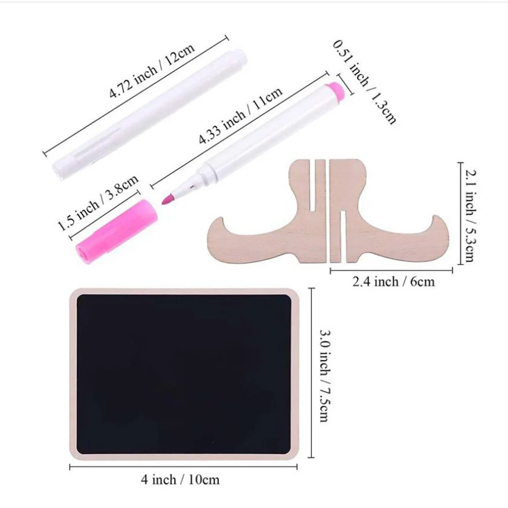 

10Pcs Mini Blackboard Wood Chalkboards Erasable Message Signs for Dinner Party Wedding Table Decorations Place Cards Food Labels