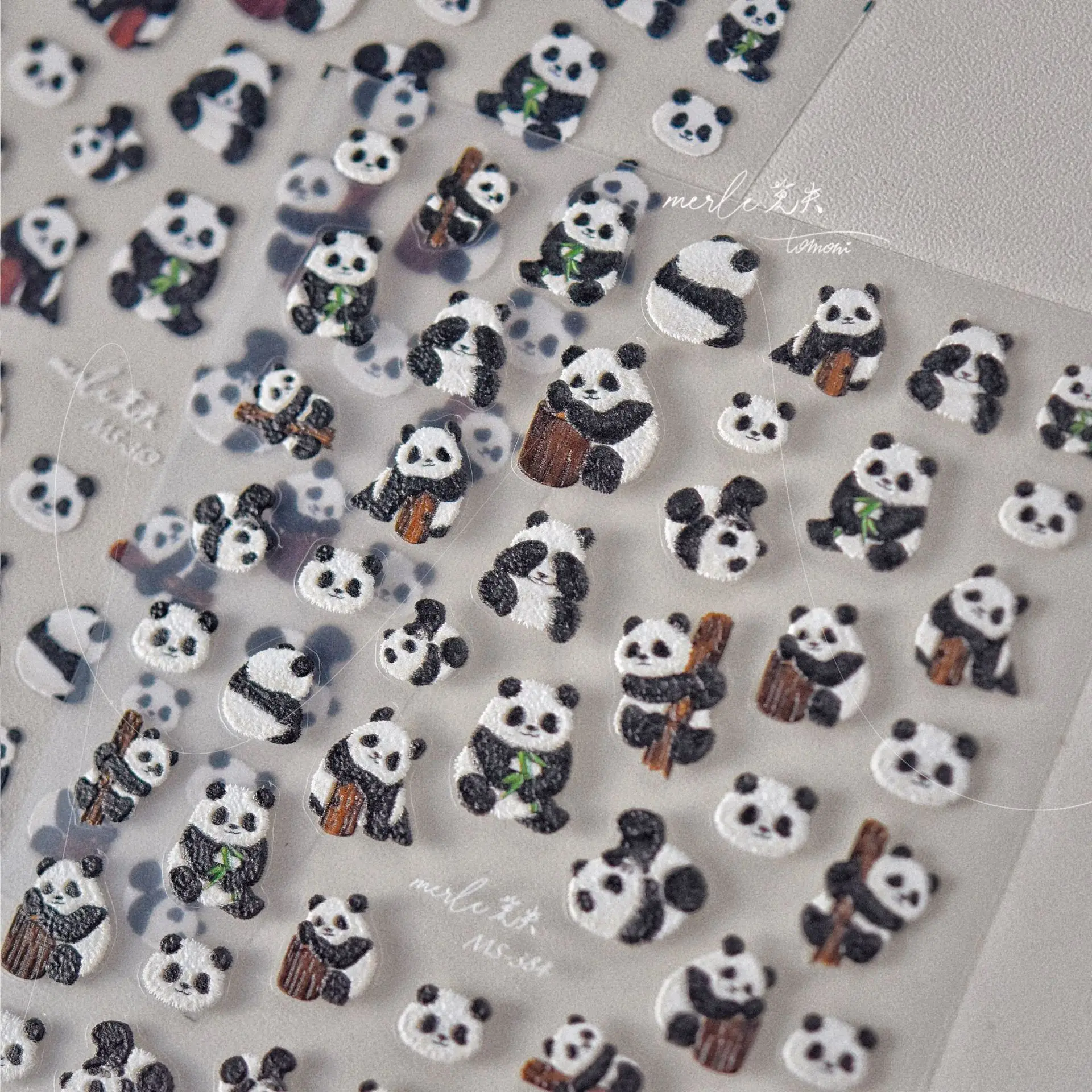 Cute Panda di alta qualità Nail Art Sticker Design decorazione decalcomanie Manicure fai da te MS-384