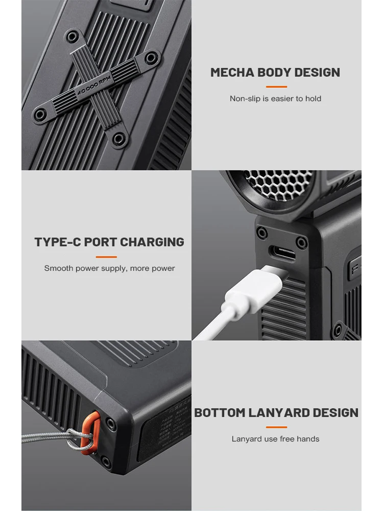 2025 NIEUWE Mini Turbo Jet Fan 40000 RPM Borstelloze Motor Verstelbare windsnelheid Handheld Kanaalventilator 4000mA Turbo Fan met Power Display