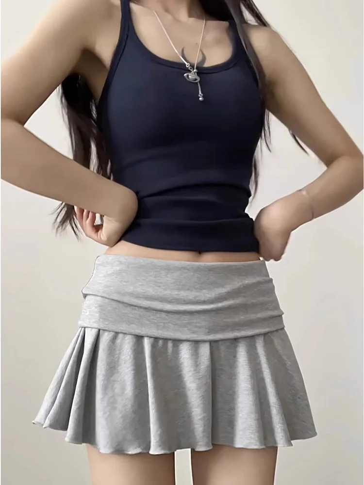Damen Golf-Sportrock Hochgeschnittener Plissierter Gefütterter Activewear-Rock Hochelastischer Fitness-Kurzrock – Detail 4