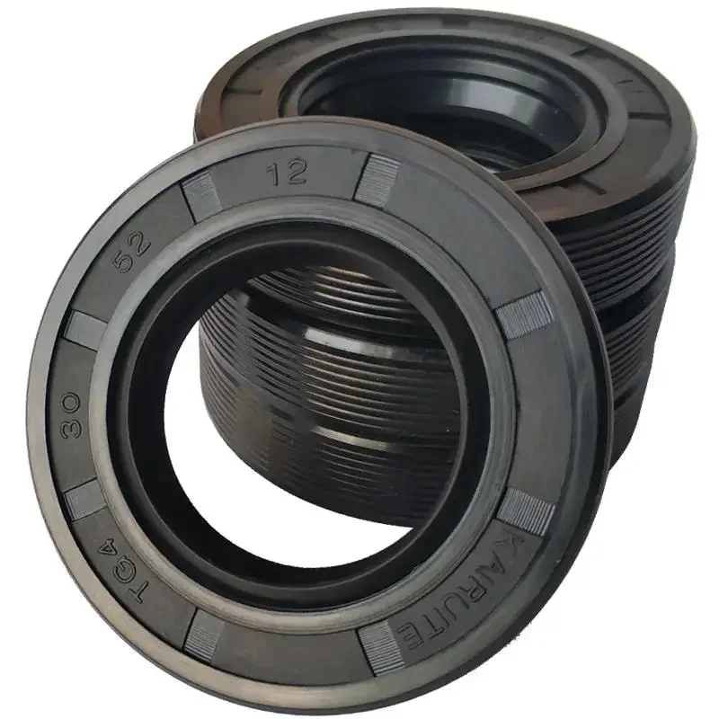 

TG4/TC/FB TC 40/42/45/50/55mm ID Black Nitrile Rubber NBR Grooved Lip Spring Gasket Radial Shaft Skeleton Oil Seal 1Pcs