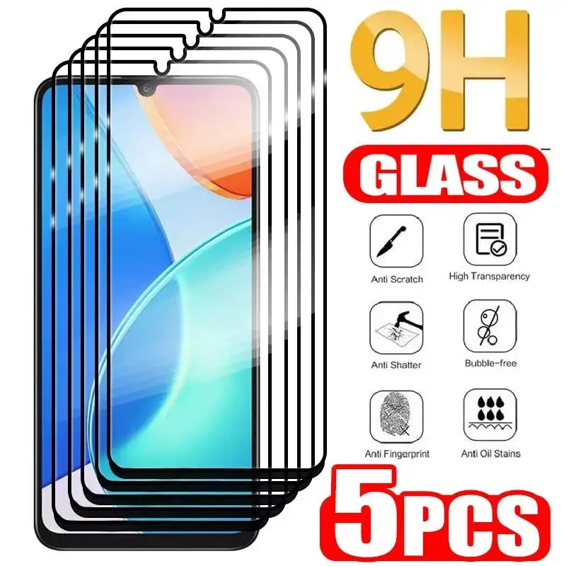 

5PCS Tempered A05 A05S A25 A35 A55 A04 A14 4G A24 A34 Screen Protector For Samsung M02 M12 M32 M33 Glass