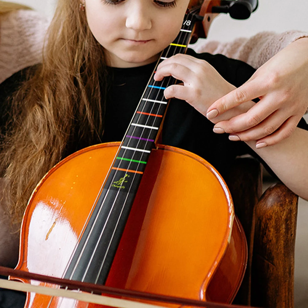 

Violin Fretboard Decals Finger Position Stickers Clear Markings Beginner Violin Intonation Stickers Adjustable Portable